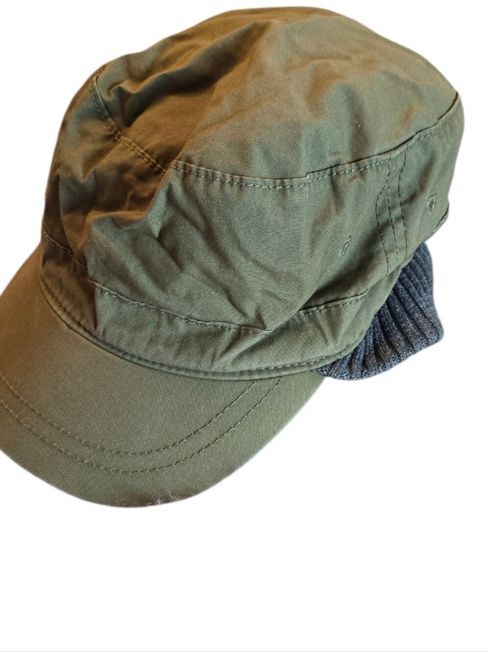 Baby GAP Olive Green Cadet Cap with Knit Earflap Size 18-24 Months